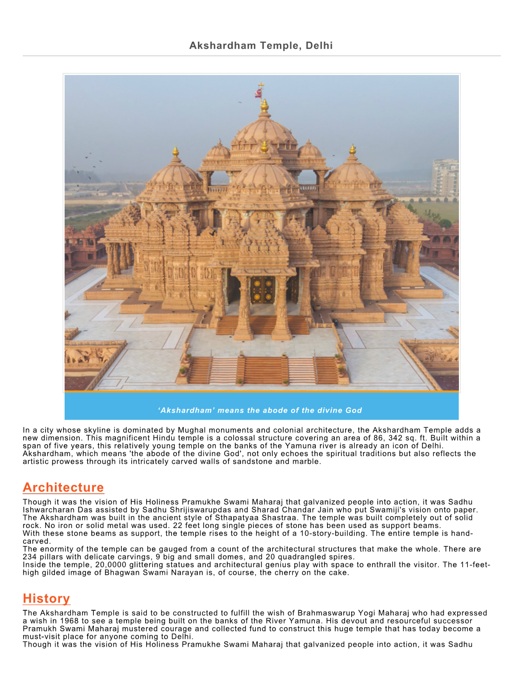 Akshardham Temple, Delhi