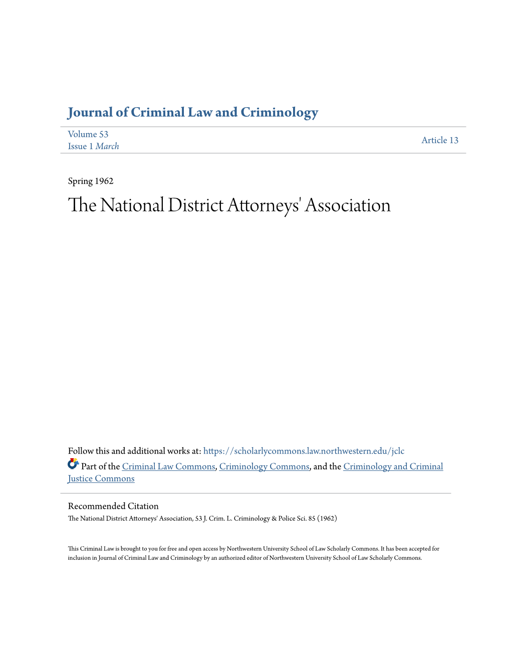 The National District Attorneys' Association