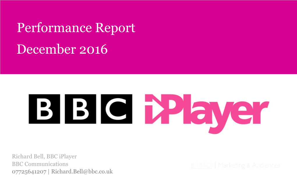 December 2016 Performance Report