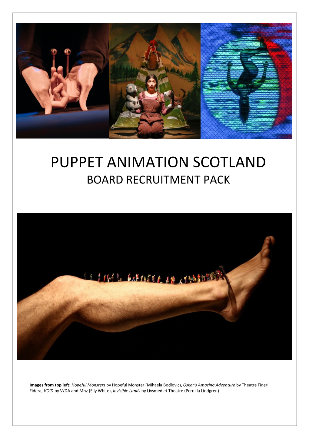 Puppet Animation Scotland Board Recruitment Pack