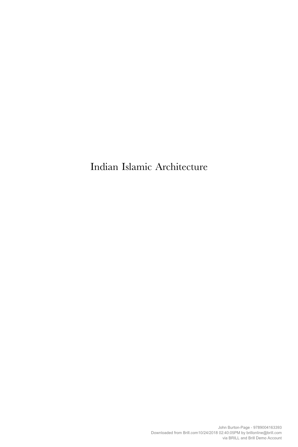 Indian Islamic Architecture