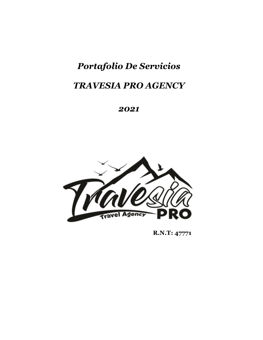 Portafolio De Servicios TRAVESIA PRO AGENCY 2021
