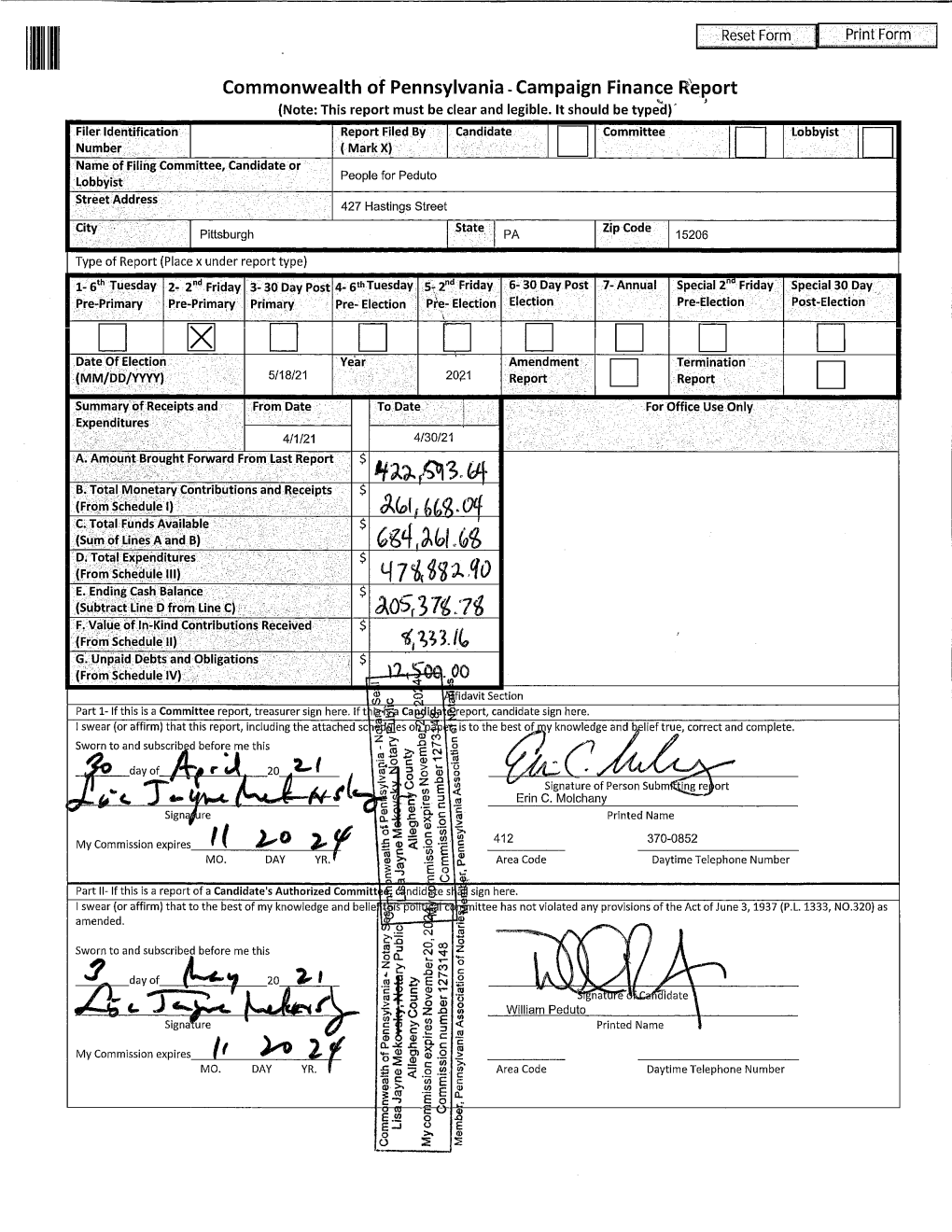 OF 68 Filer Identification Number