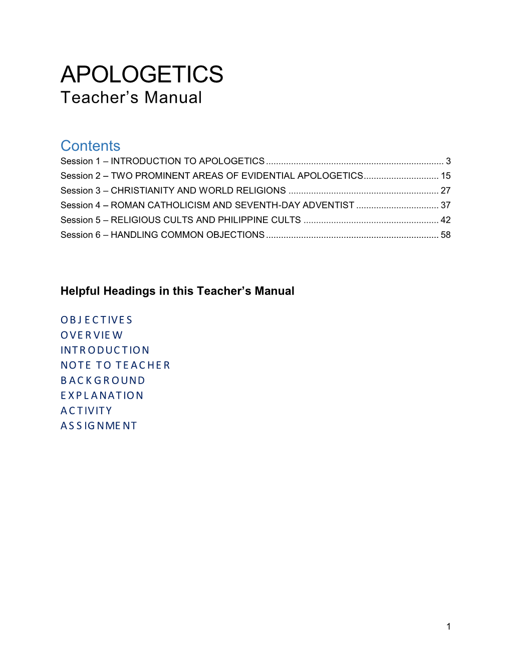 08 Apologetics