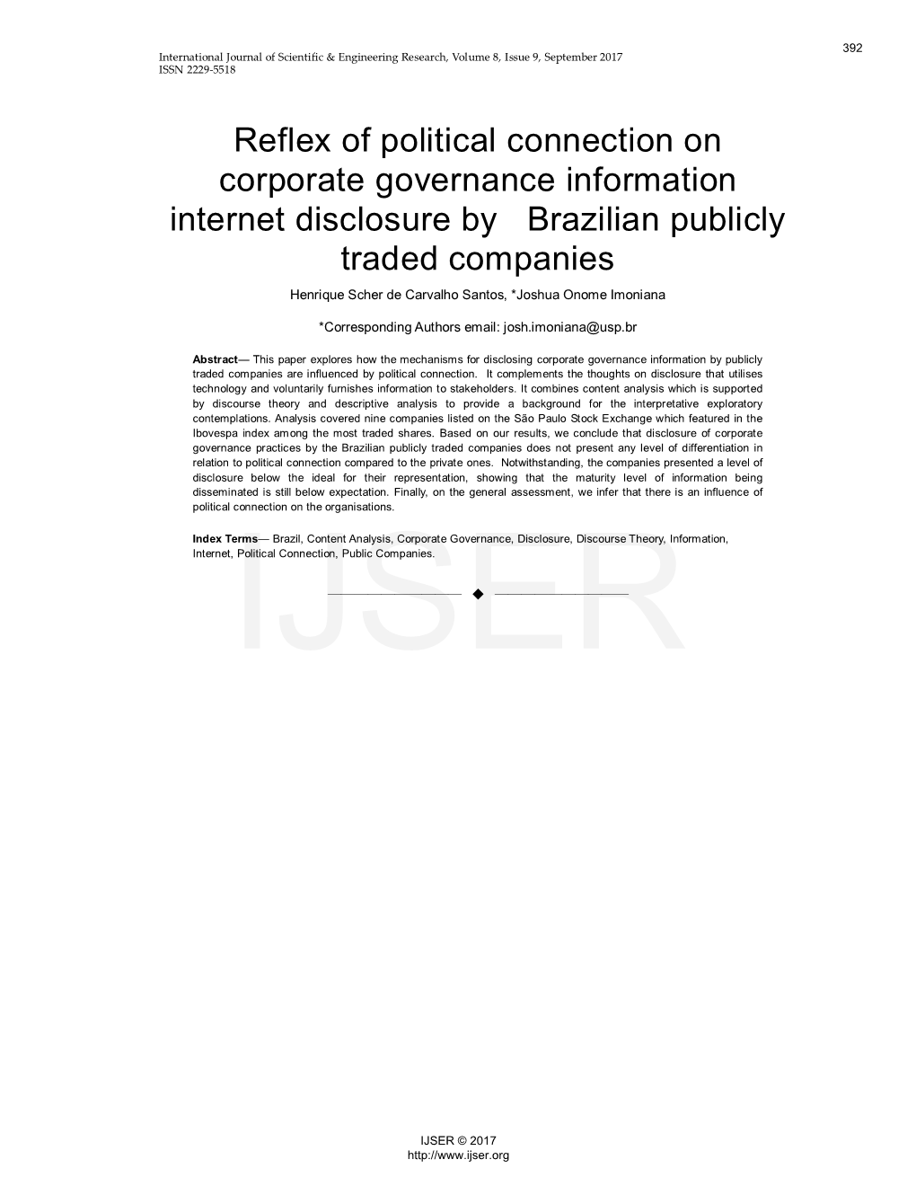 Reflex of Political Connection on Corporate Governance Information