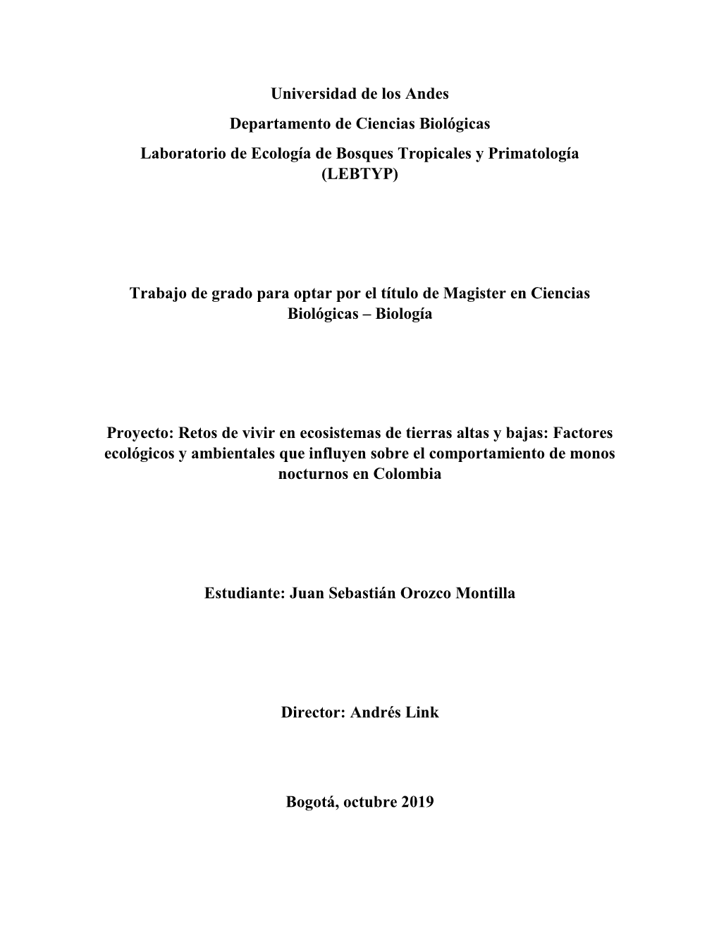 Universidad De Los Andes, Repositorio Institucional