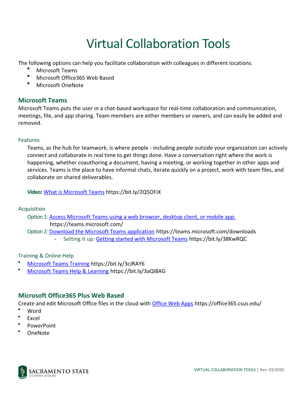 Virtual Collaboration Tools