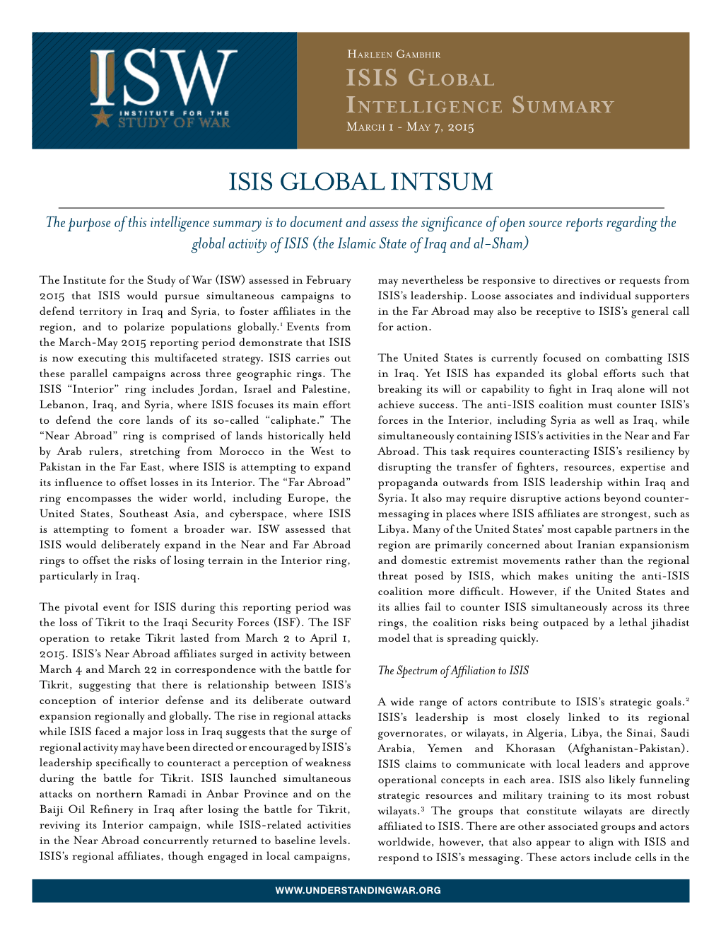 Isis Global Intsum