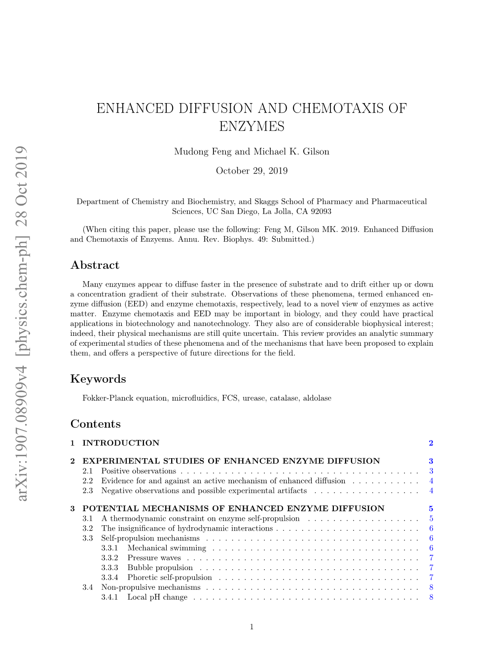 Enhanced Diffusion and Chemotaxis of Enzymes