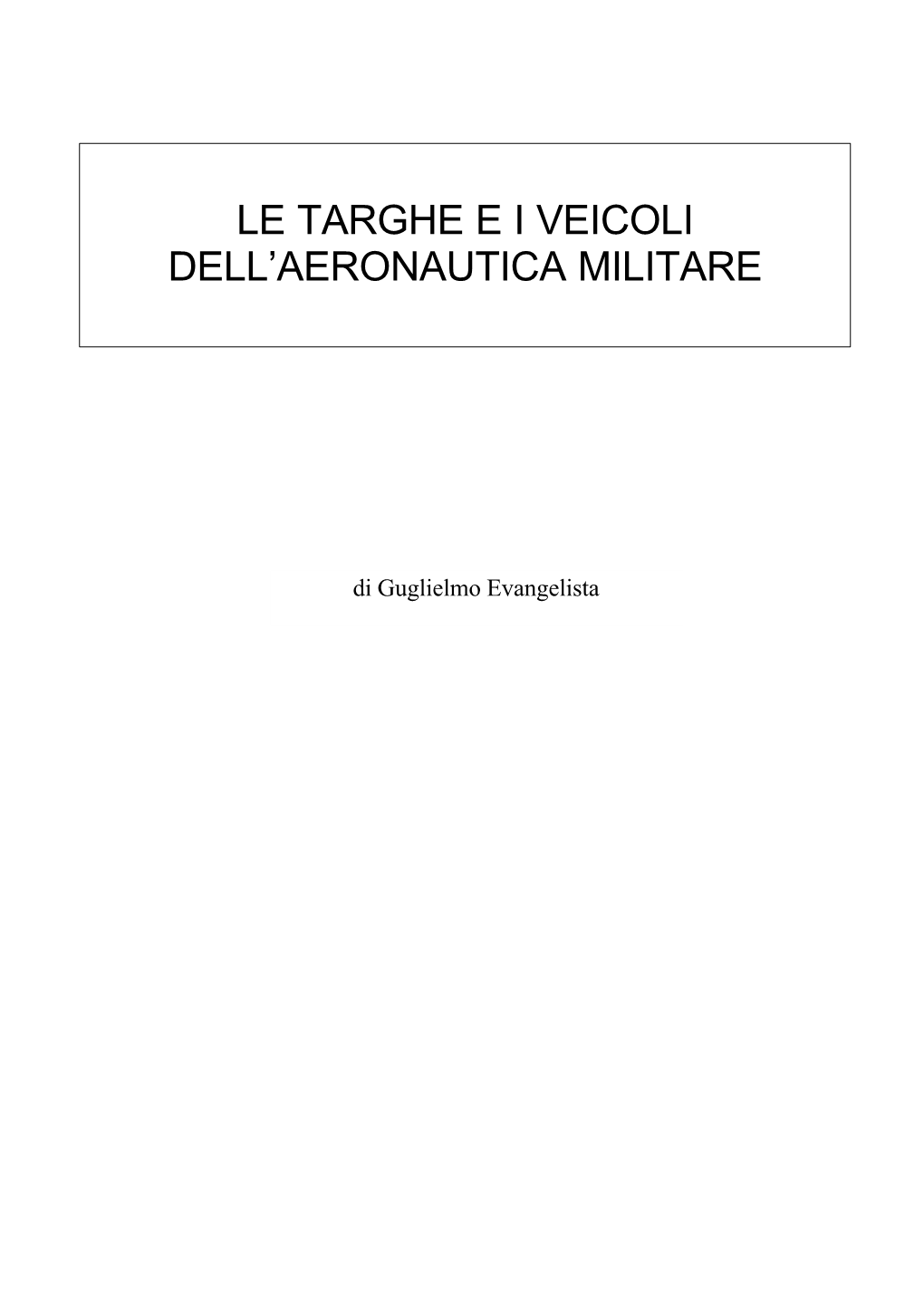 Targhe Dell'aeronautica Militare