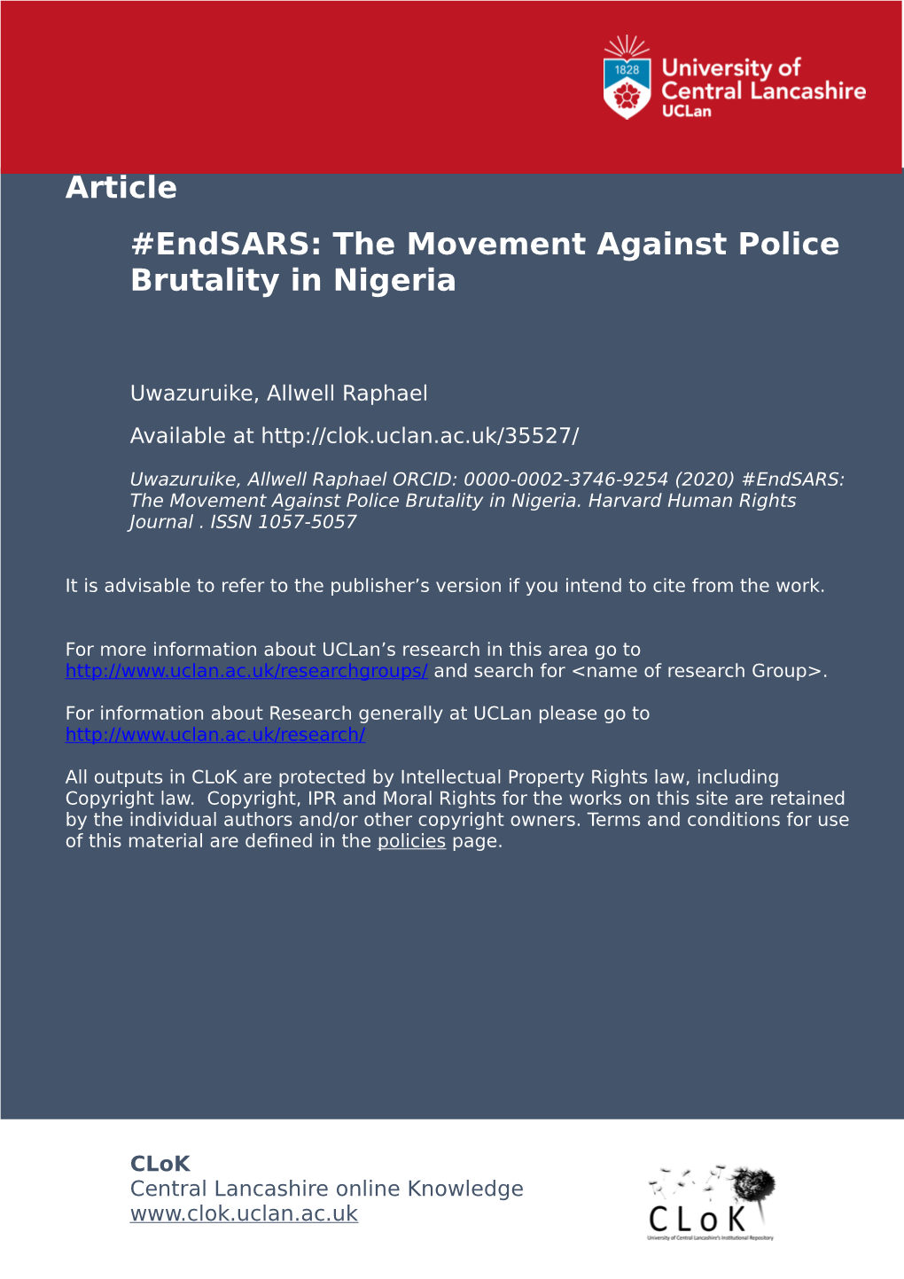 Endsars: the Movement Against Police Brutality in Nigeria Since The