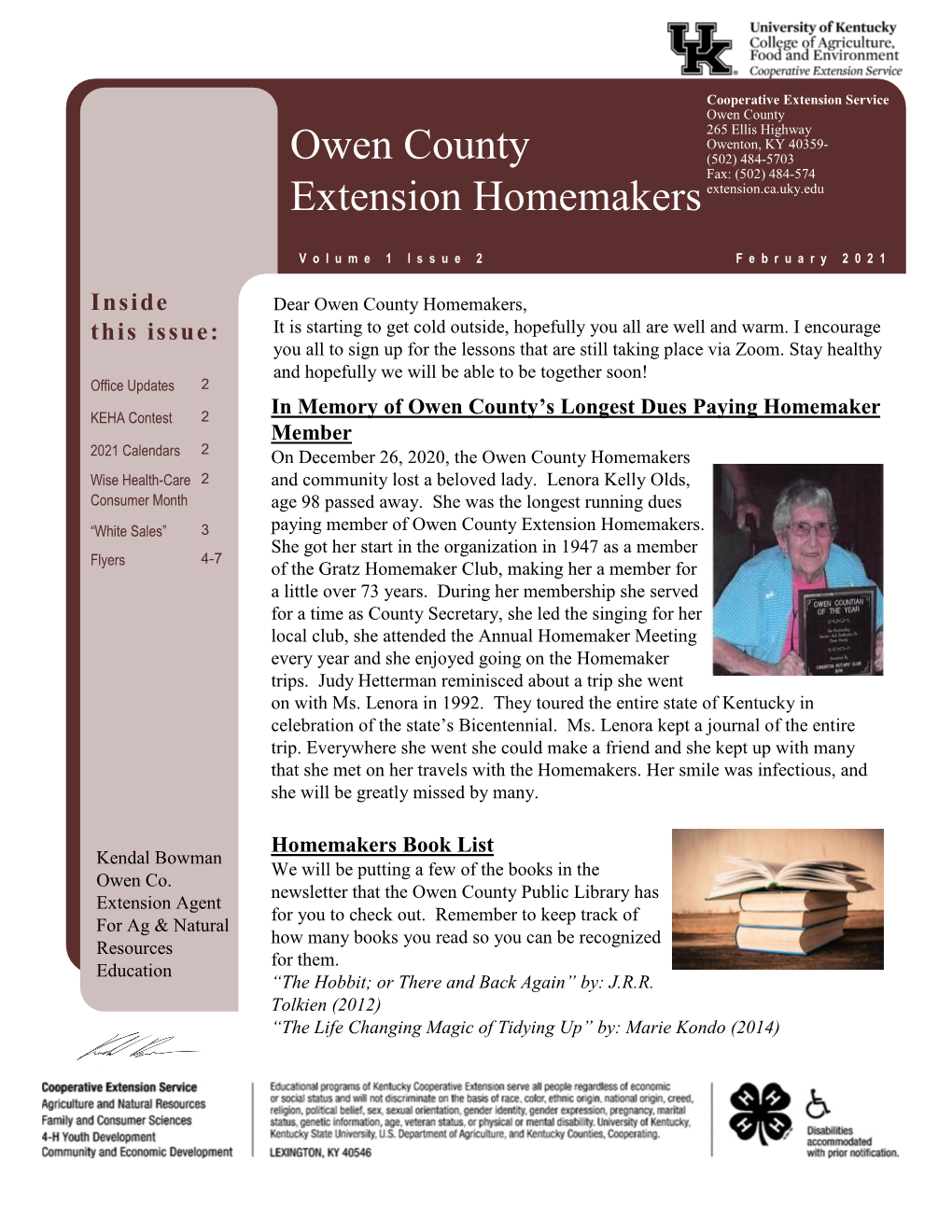Owen County Extension Homemakers
