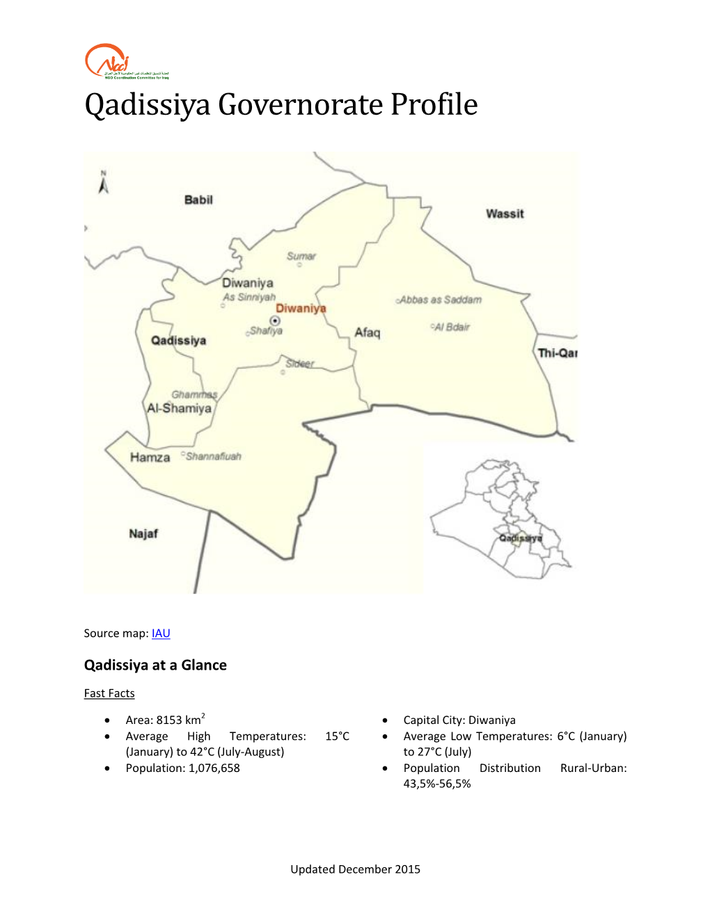 Qadissiya Governorate Profile