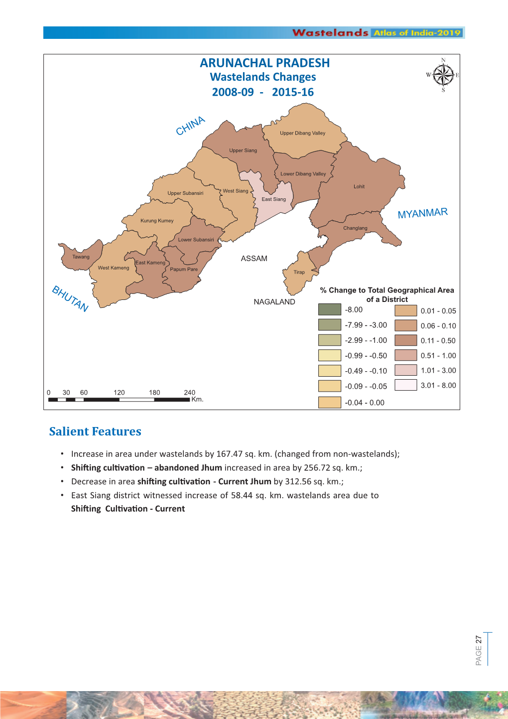 ARUNACHAL PRADESH Spatial Distribution of Wastelands 2015-16