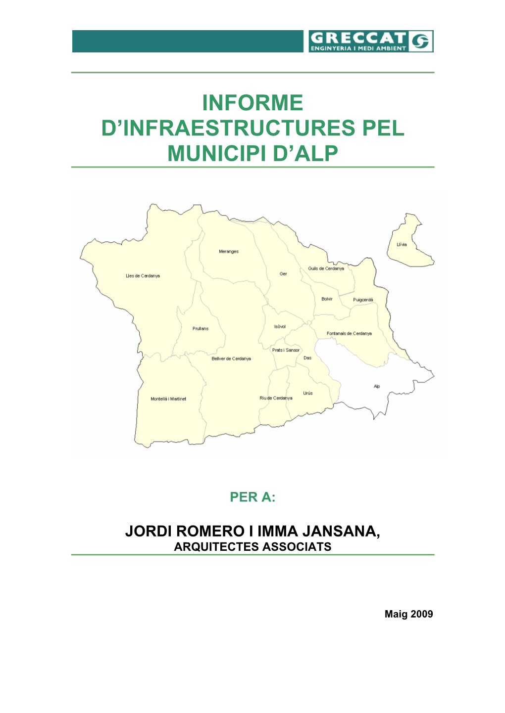 Informe D'infraestructures Pel Municipi D'alp