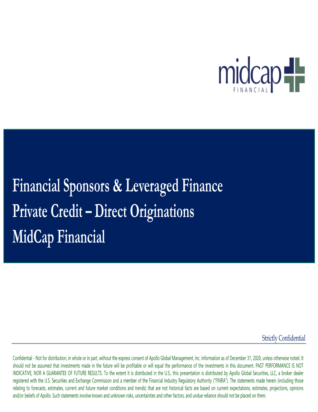 Financial Sponsors & Leveraged Finance Private Credit