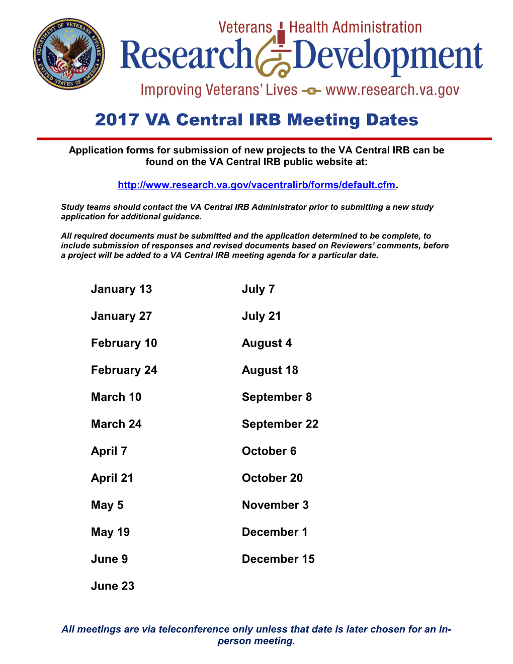 VA Central IRB