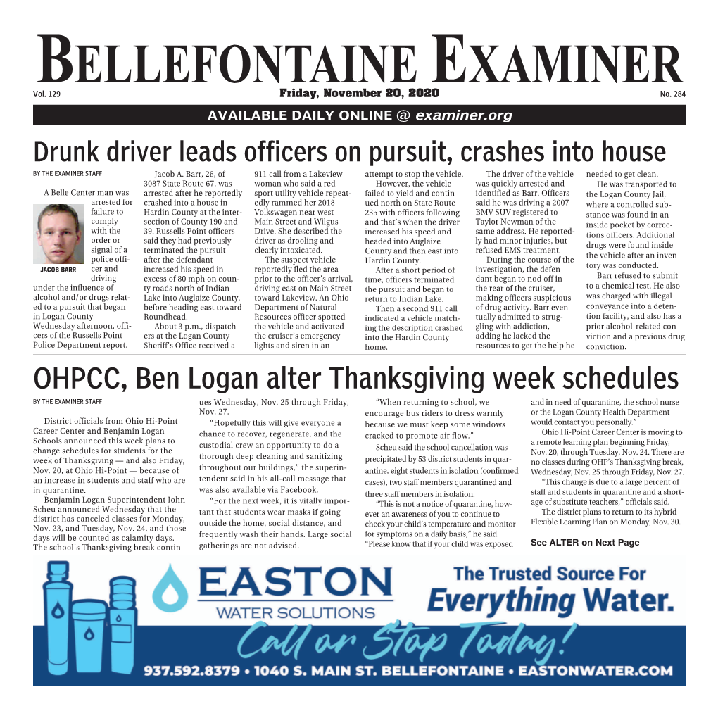 BELLEFONTAINE EXAMINER ONLINE @ Examiner.Org HUBBARD PUBLISHING CO