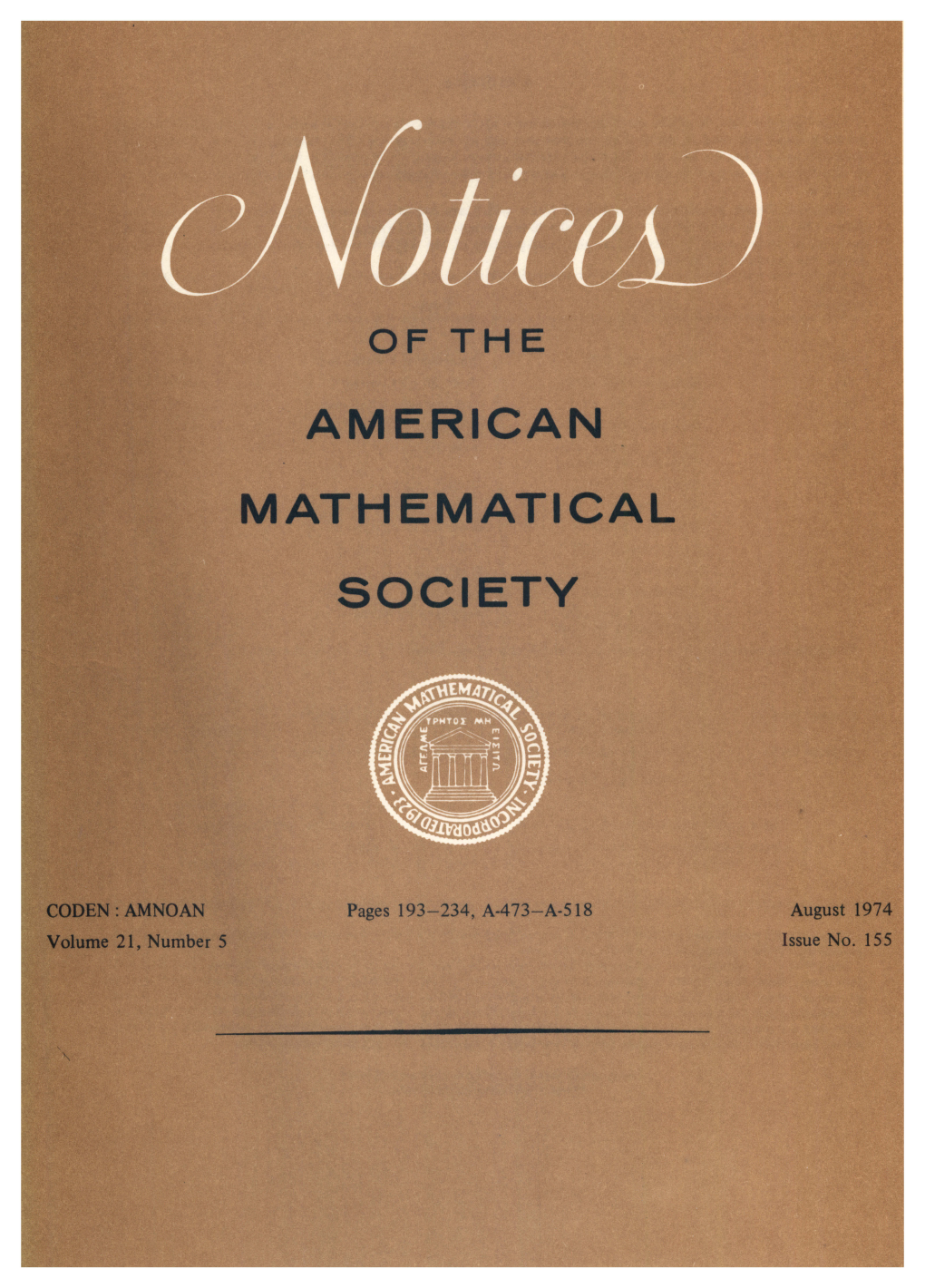 Notices of the American Mathematical Society