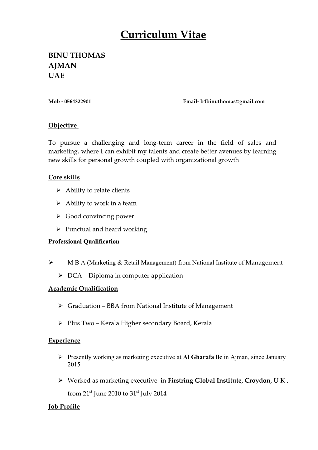 Curriculum Vitae s510