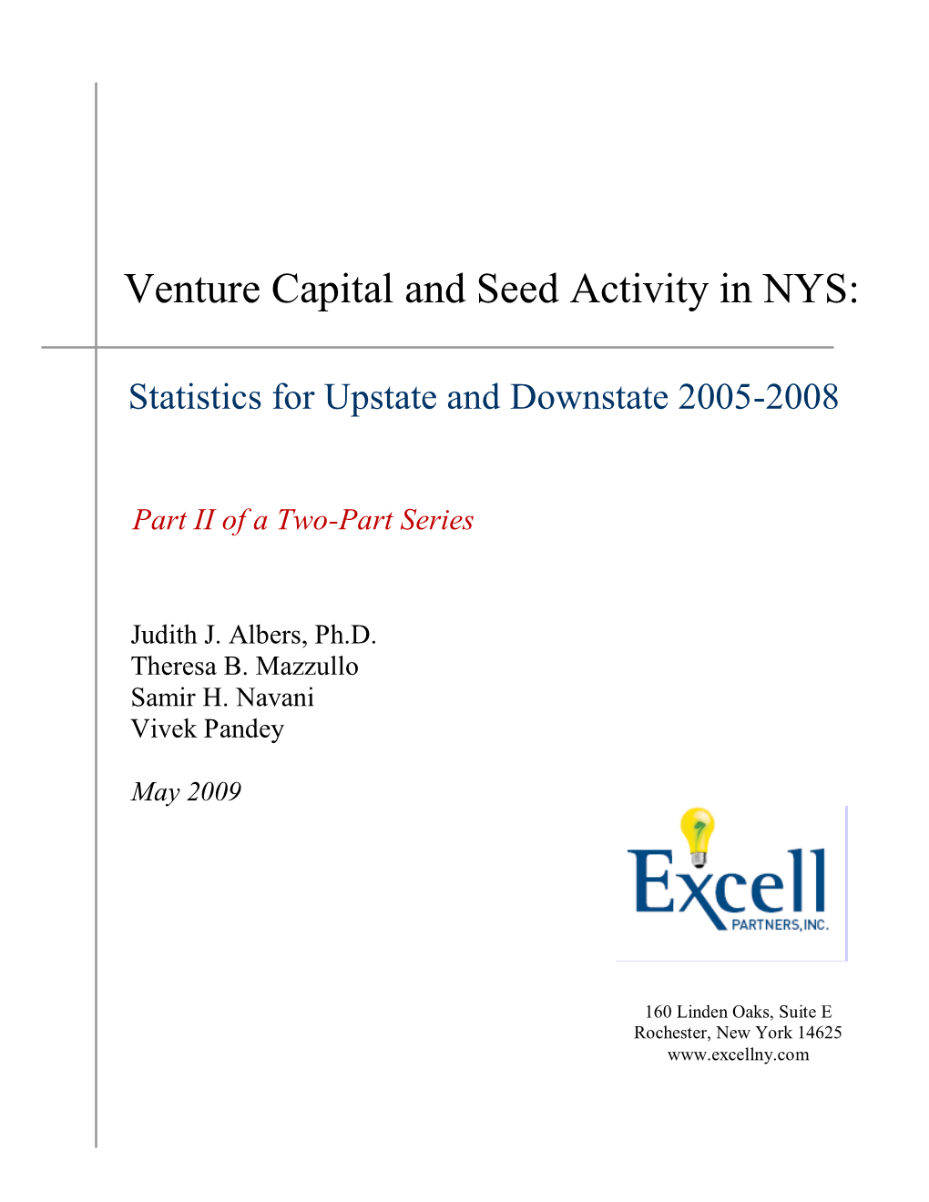 Excel Partners, Upstate Venture Capital Report