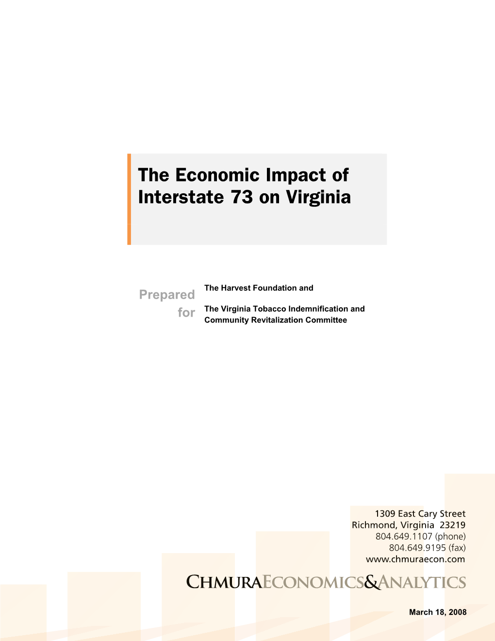 The Economic Impact of Interstate 73 on Virginia