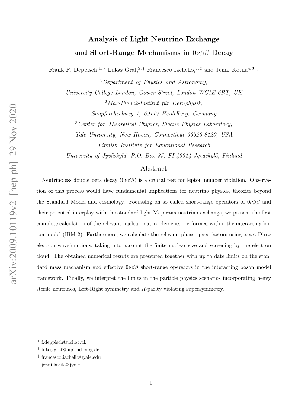 Arxiv:2009.10119V2 [Hep-Ph] 29 Nov 2020 Sterile Neutrinos, Left-Right Symmetry and R-Parity Violating Supersymmetry