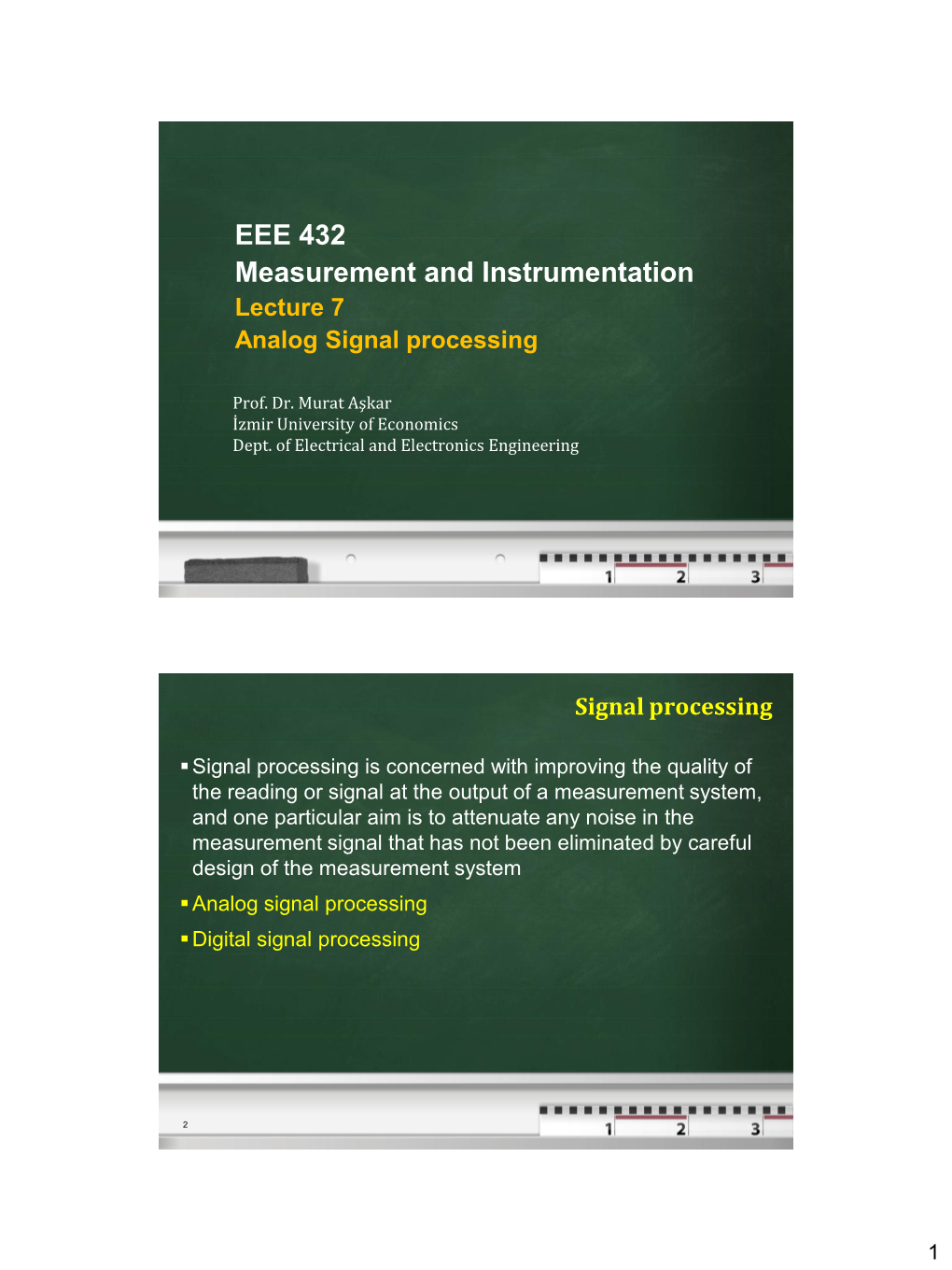 Analog Signal Processing