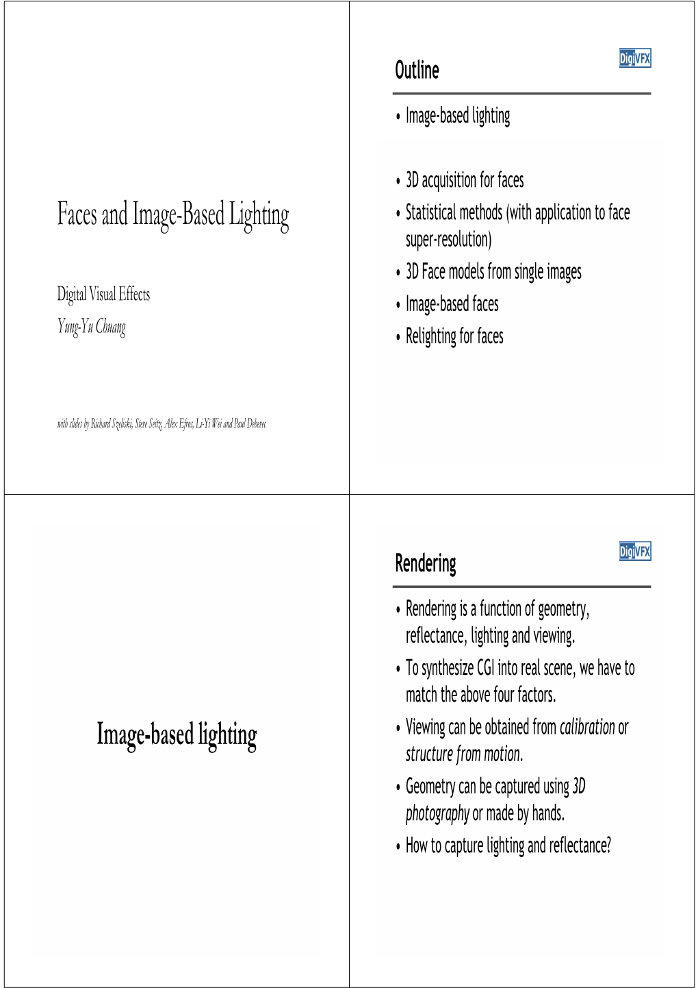 Faces and Image-Based Lighting