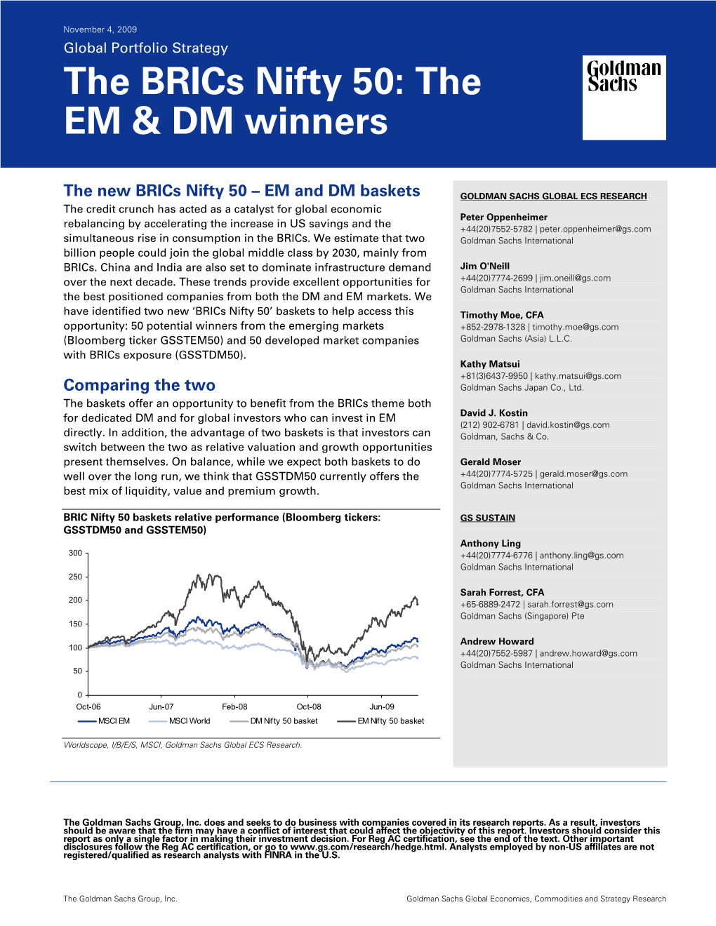 The Brics Nifty 50: the EM & DM Winners