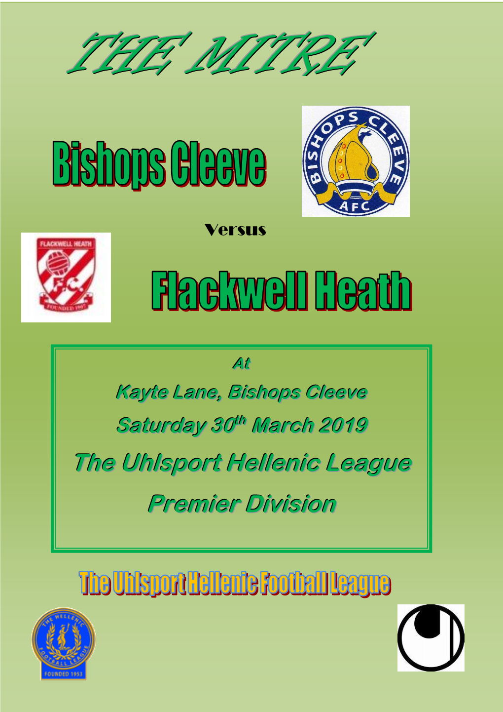 The Uhlsport Hellenic League Premier Division