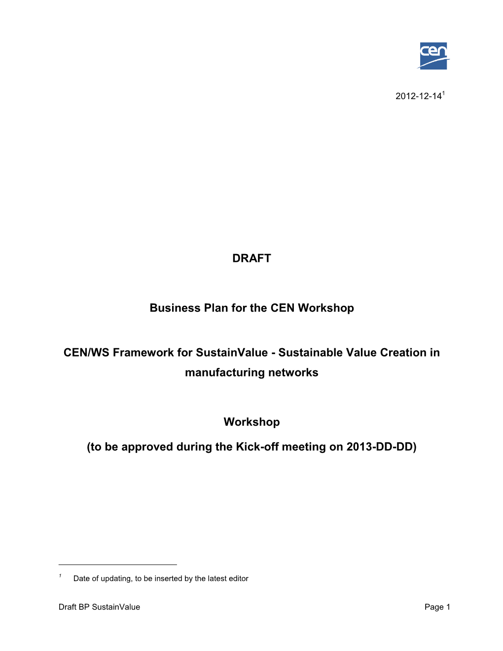 WS Business Plan Template