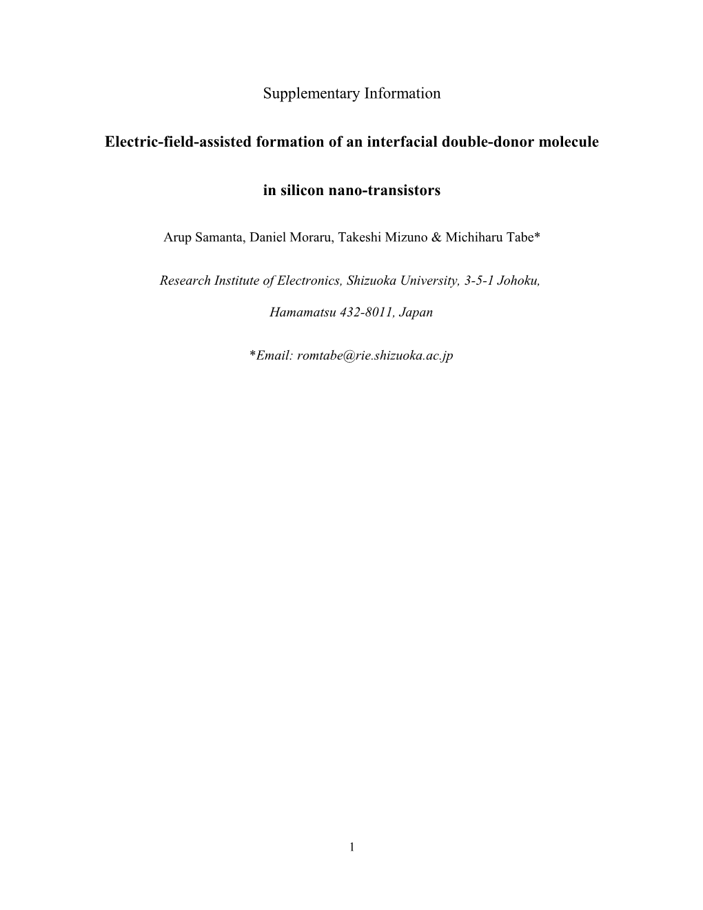 Electric-Field-Assisted Formation of an Interfacial Double-Donor Molecule