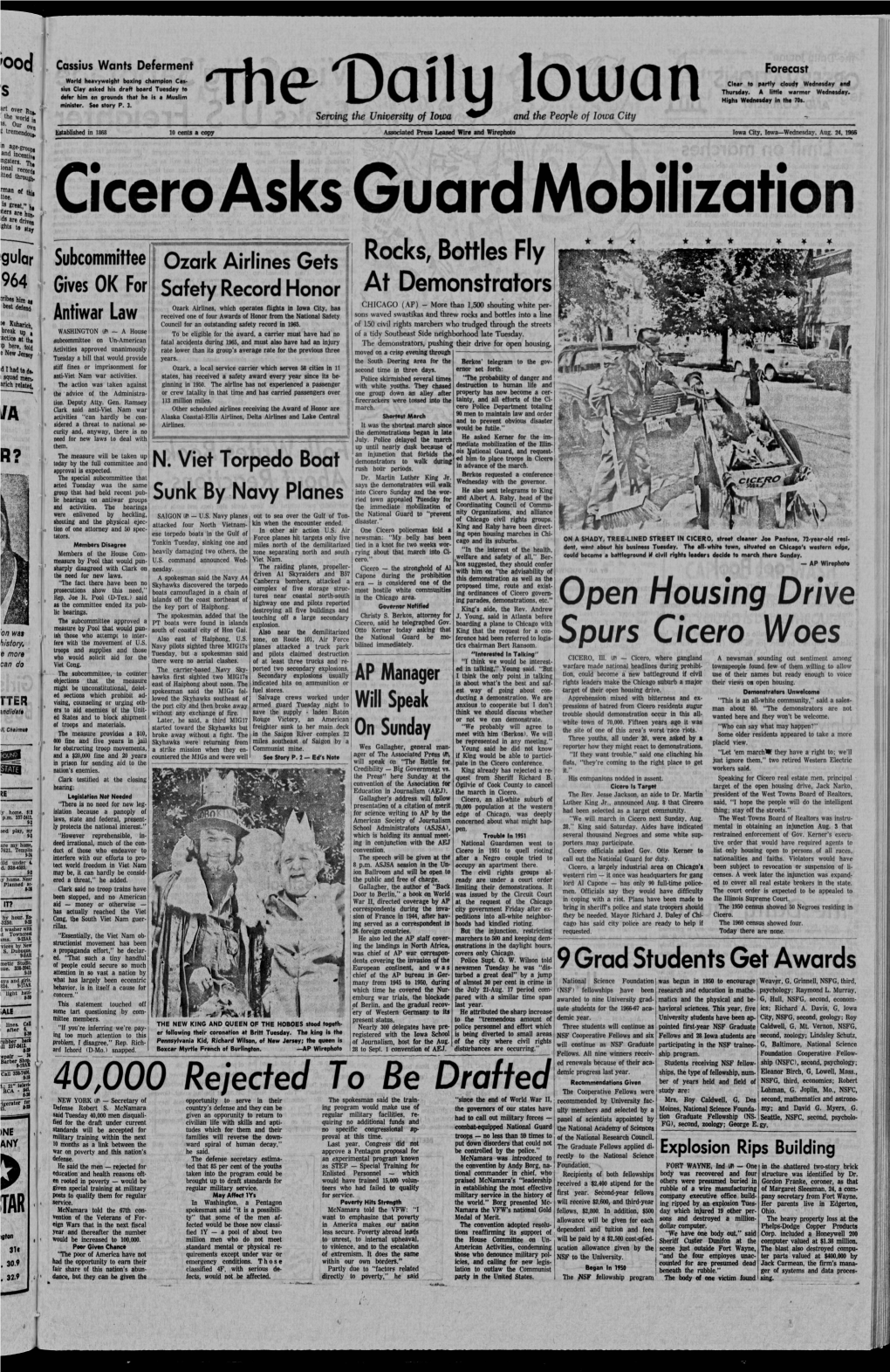 Daily Iowan (Iowa City, Iowa), 1966-08-24