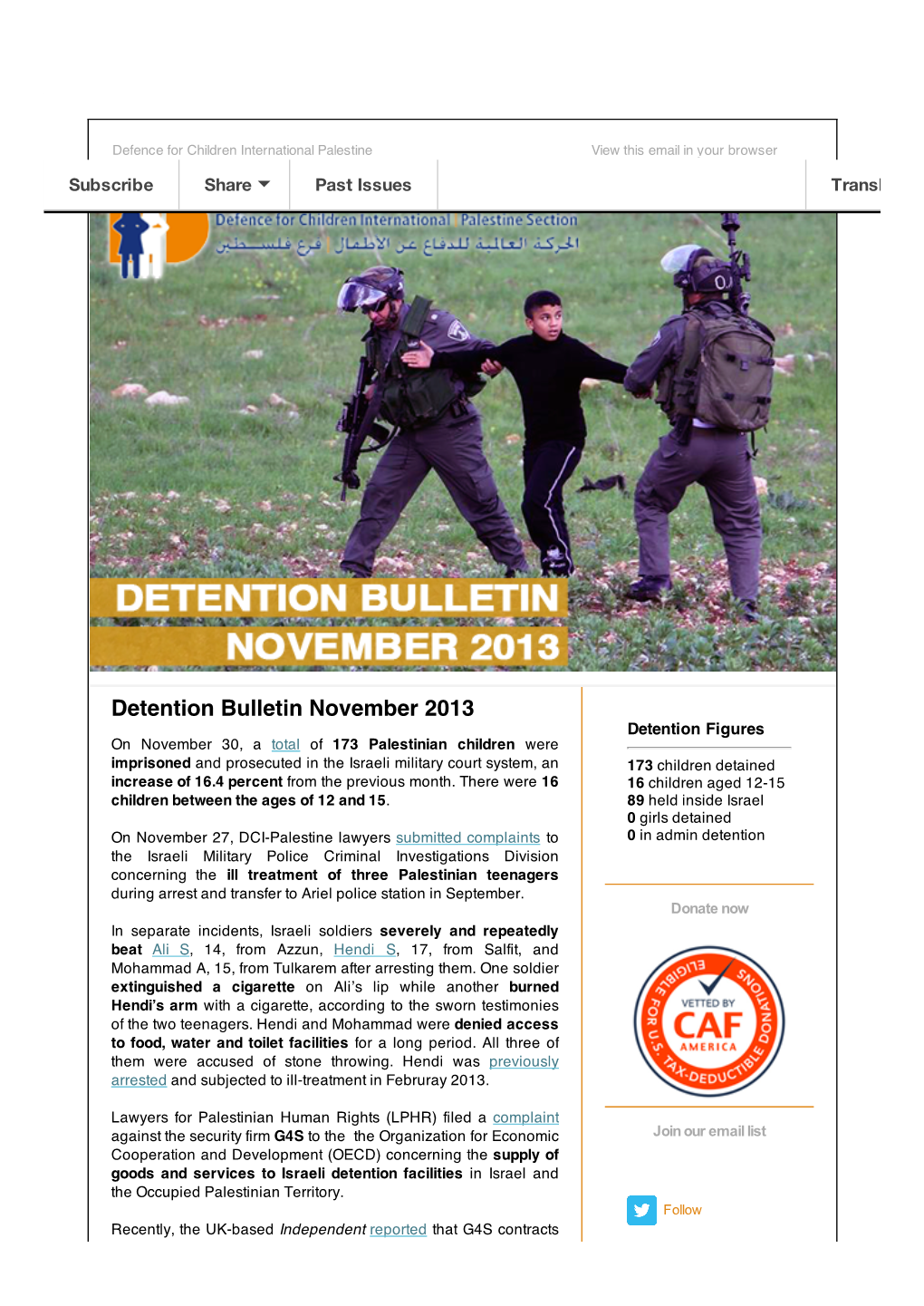 Detention Bulletin November 2013