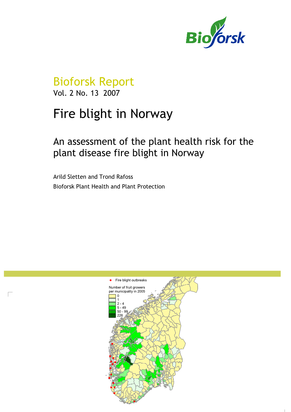 Fire Blight in Norway