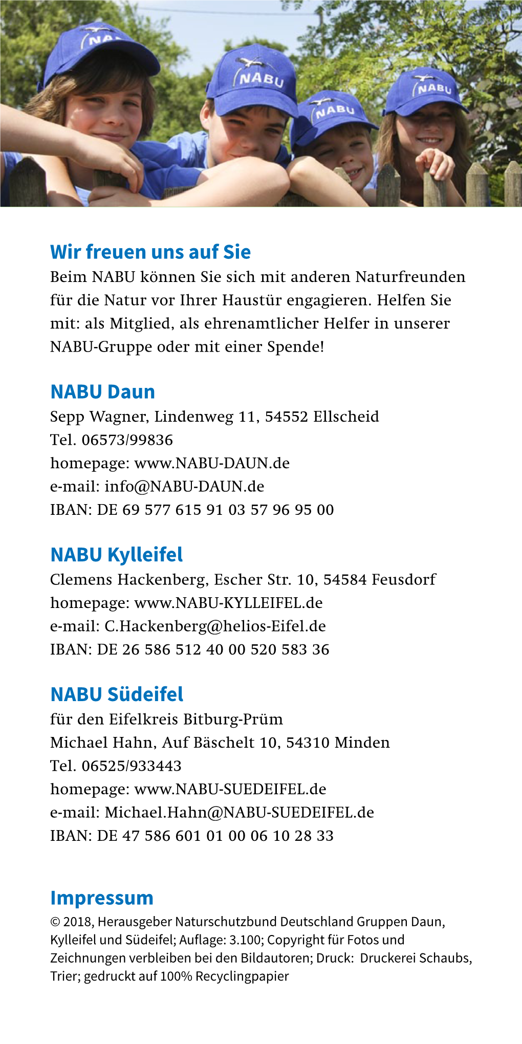 Wir Freuen Uns Auf Sie NABU Daun NABU Kylleifel NABU Südeifel