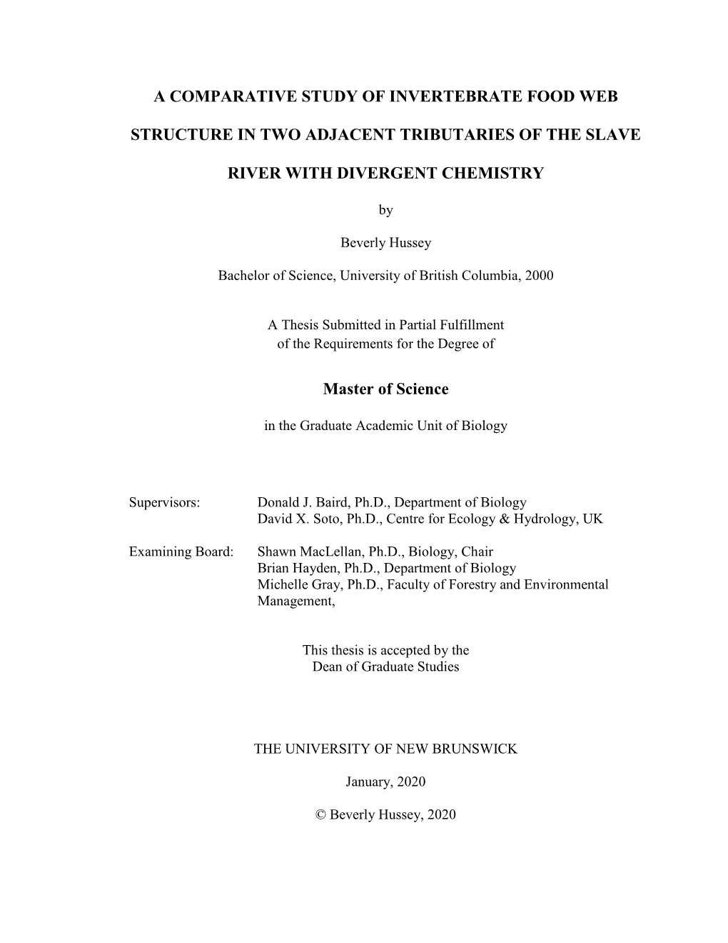 A Comparative Study of Invertebrate Food Web