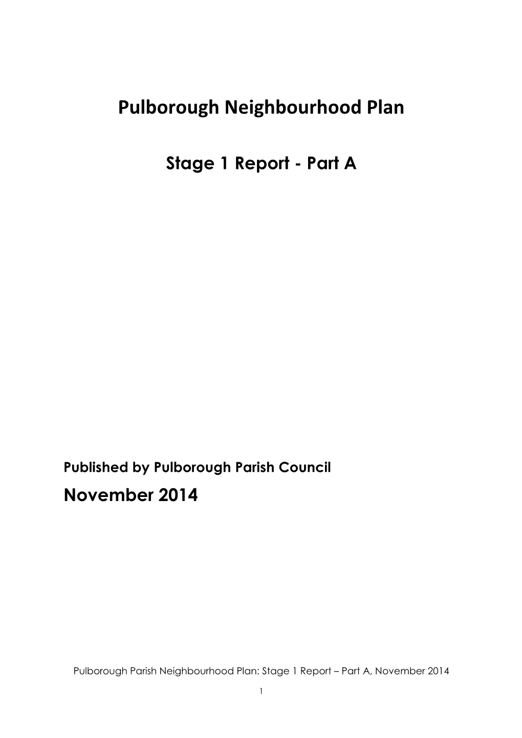 Stage 1 Report Part A