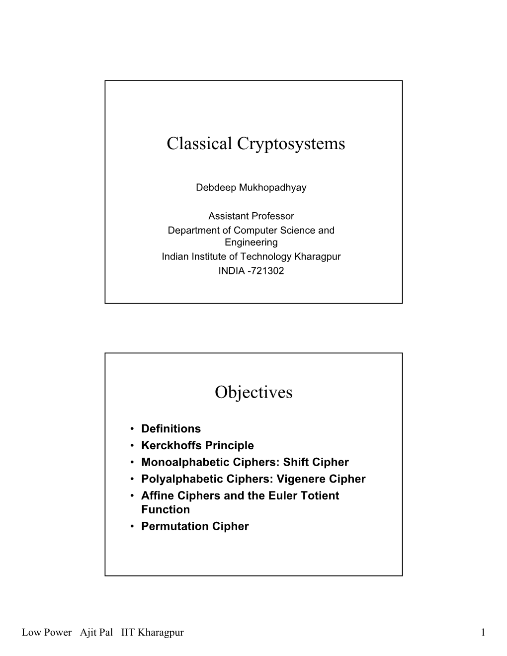 The Hill Cipher – the Permutation Cipher