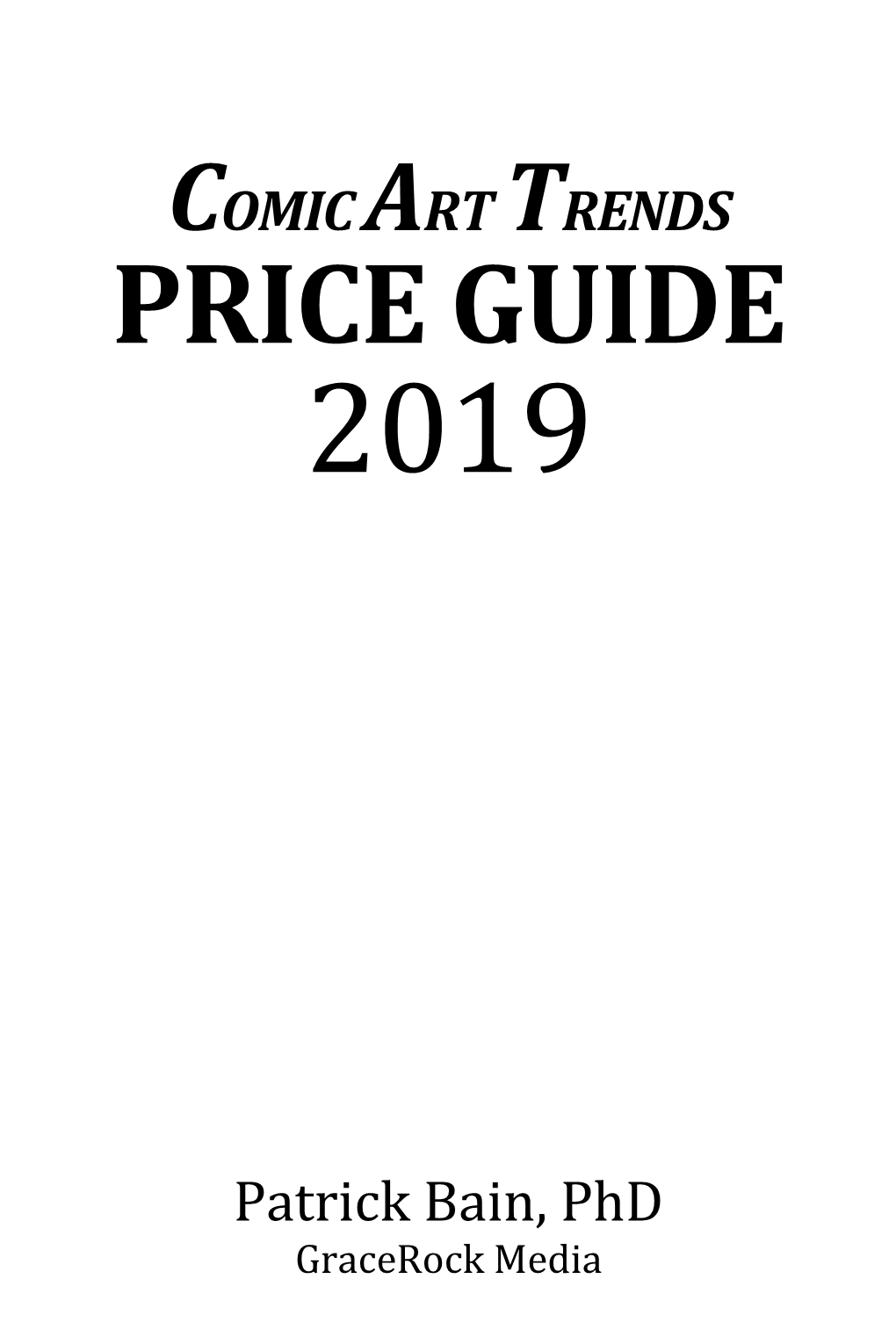 Comic Art Trends Price Guide 2019