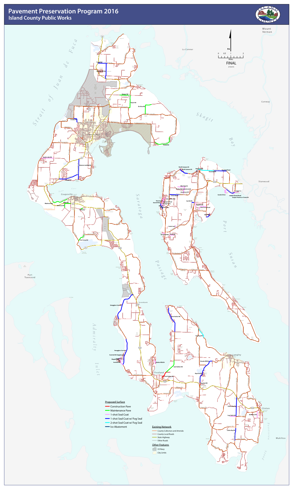 Pavement Preservation Program 2016 Island County Public Works