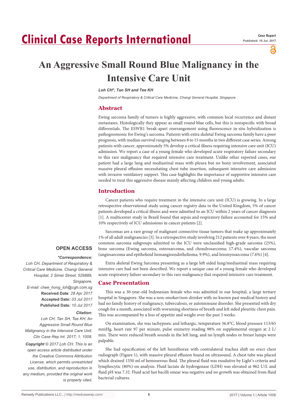 An Aggressive Small Round Blue Malignancy in the Intensive Care Unit