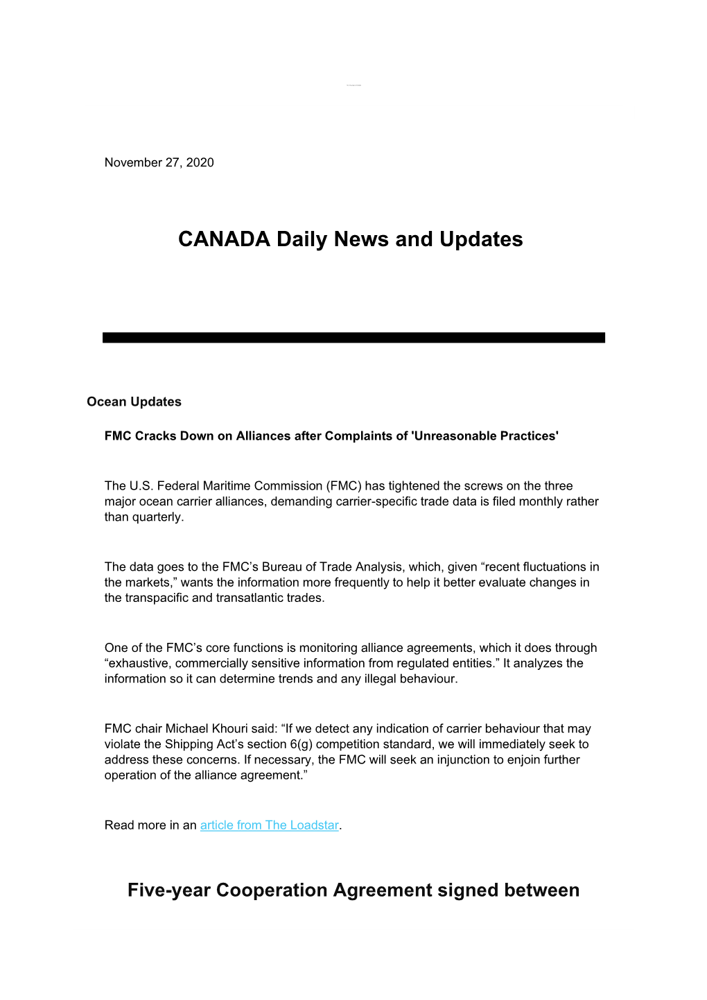 CANADA Daily News and Updates