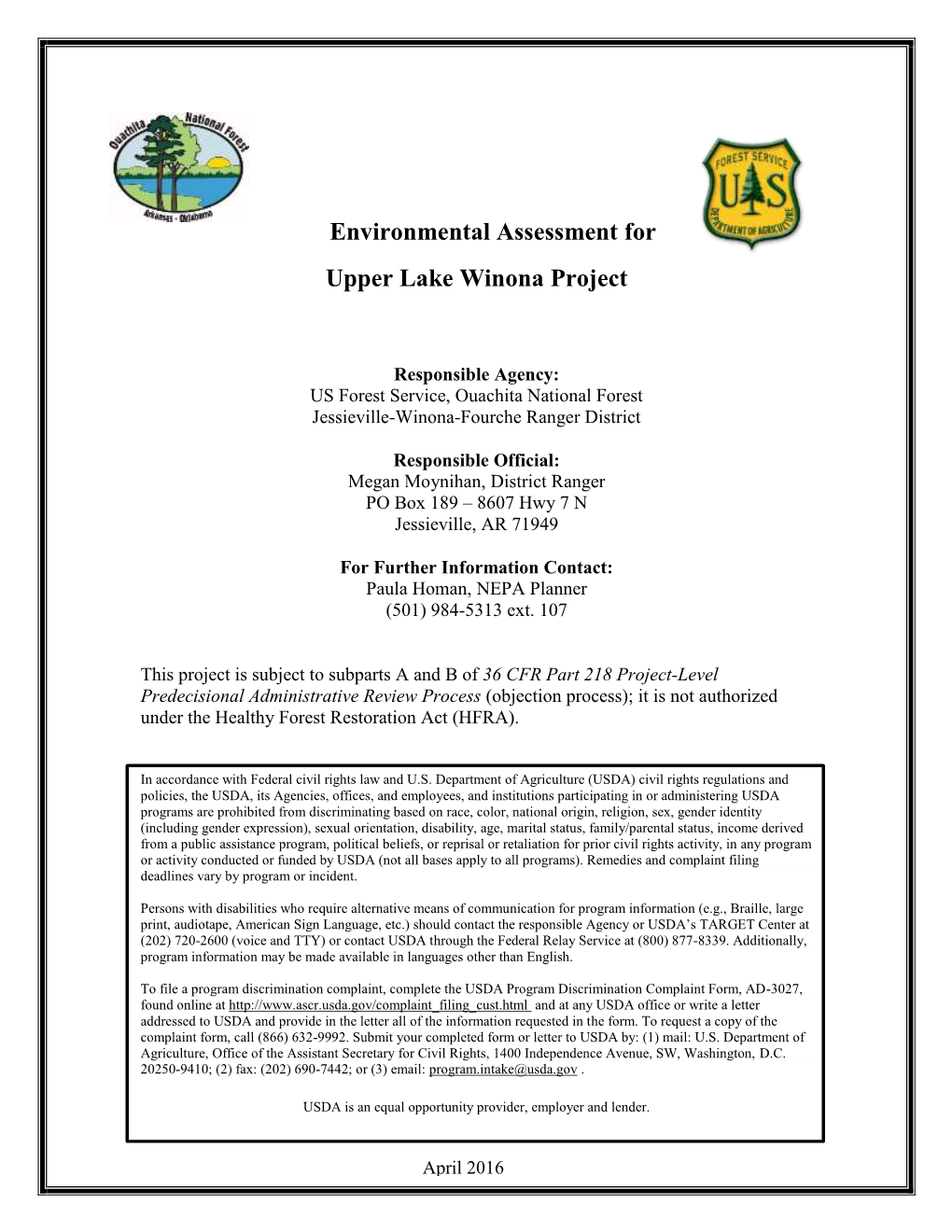 Environmental Assessment For
