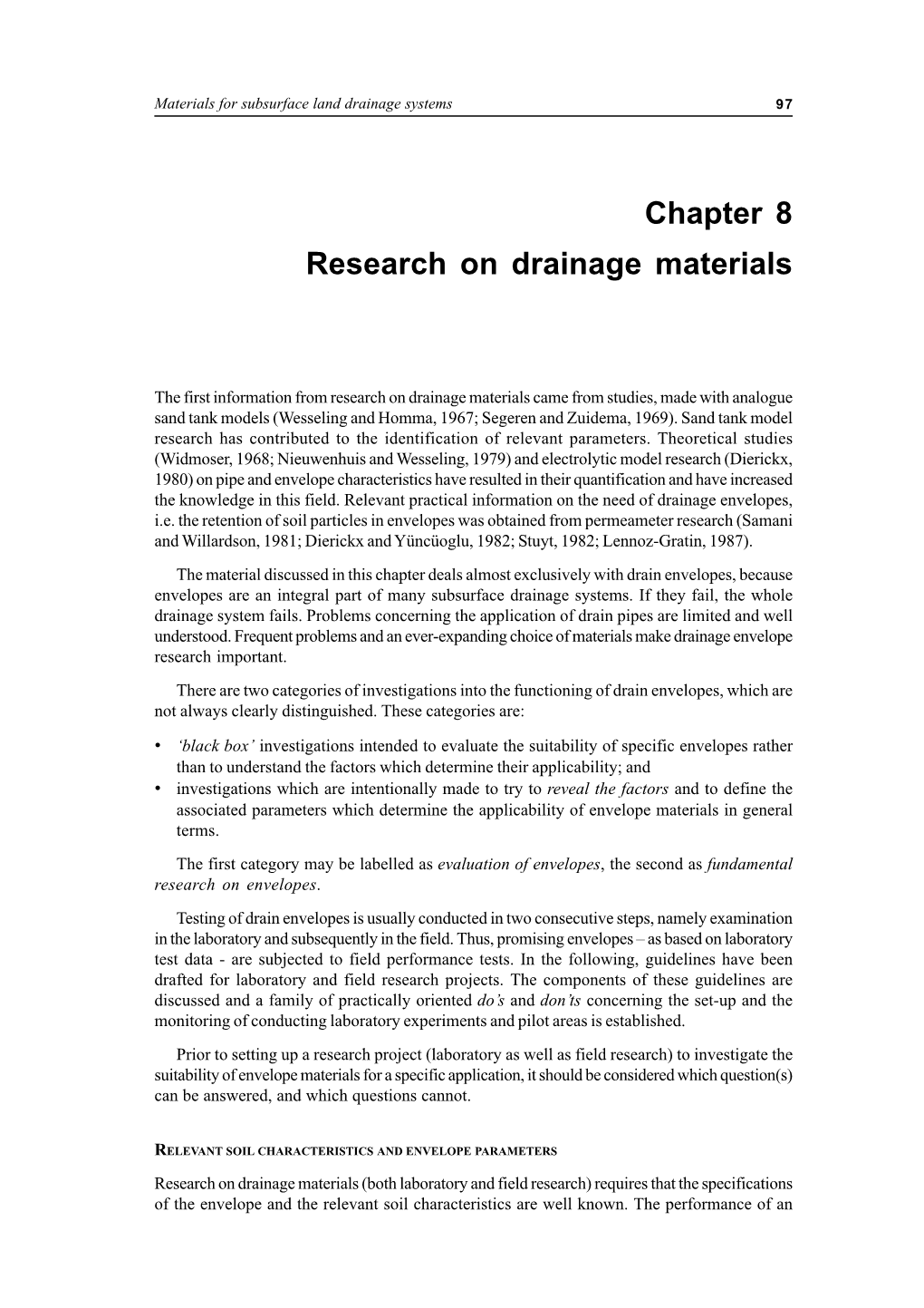 Chapter 8 Research on Drainage Materials