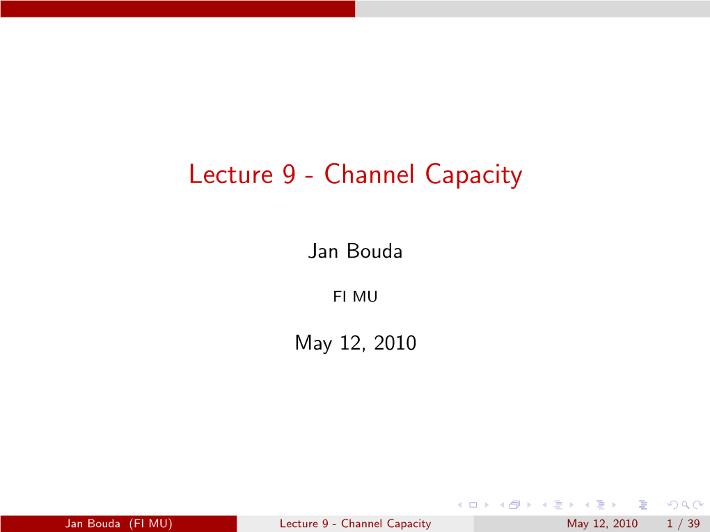 Channel Capacity