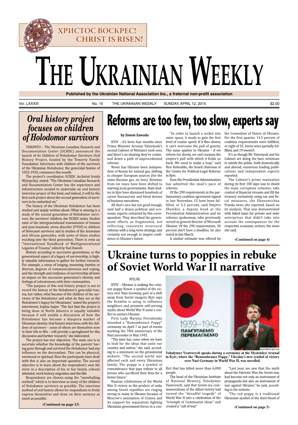 The Ukrainian Weekly, 2015