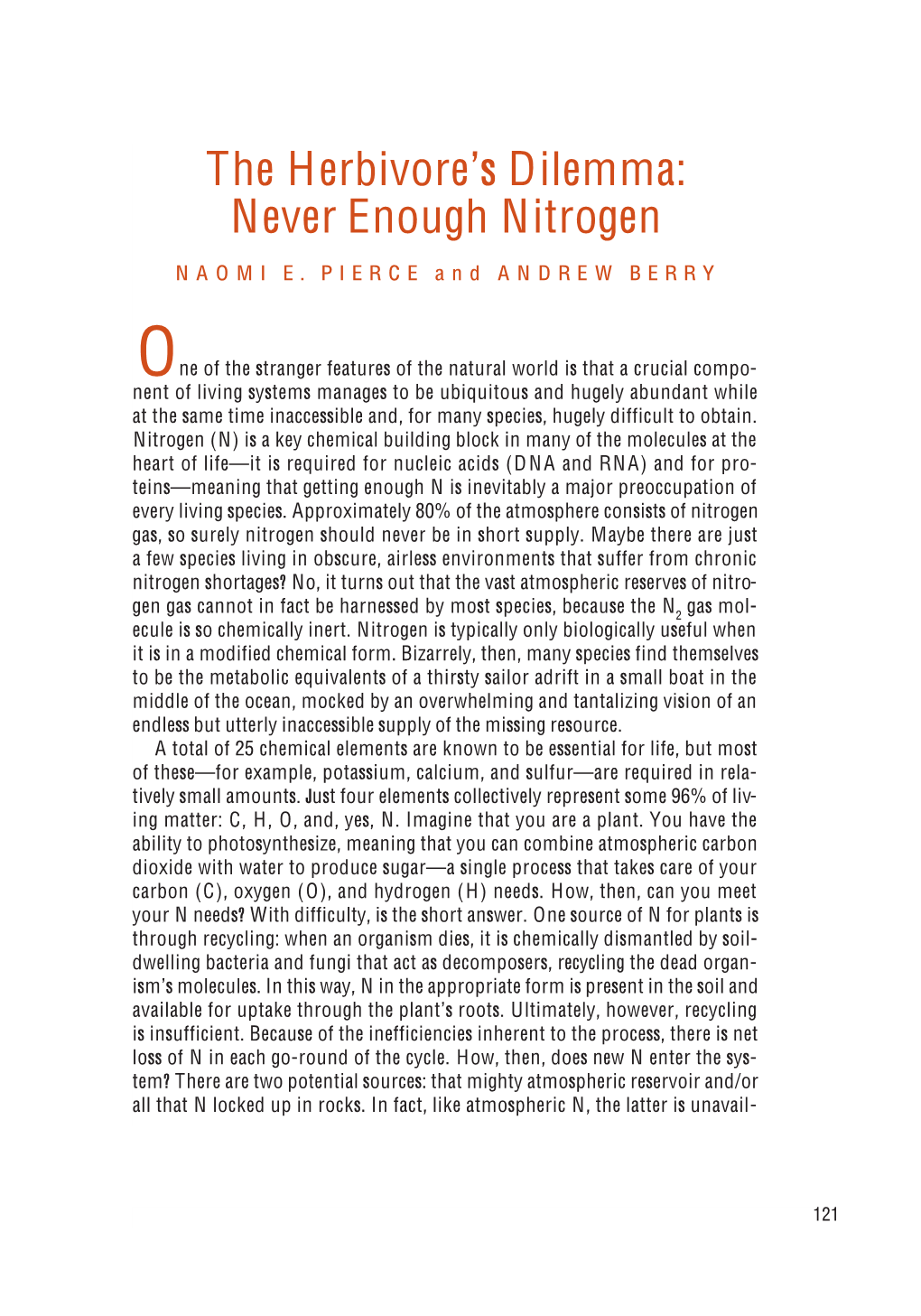 The Herbivore's Dilemma: Never Enough Nitrogen