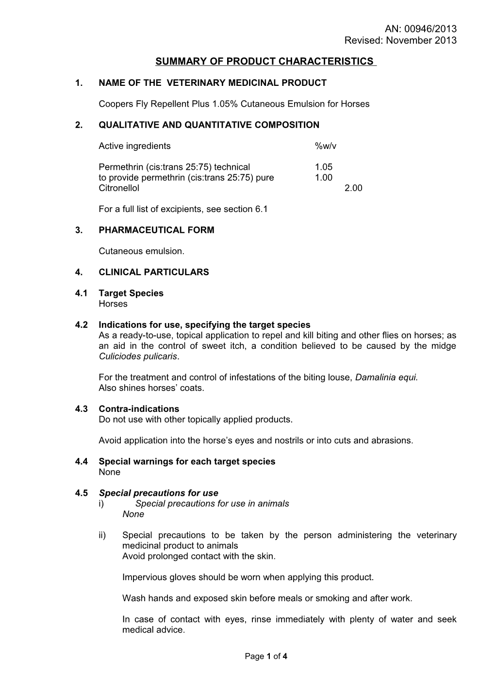 1. Name of the Veterinary Medicinal Product s13